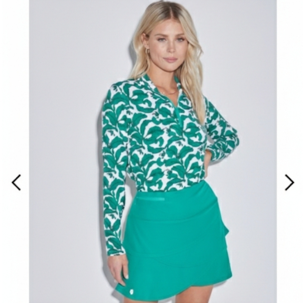 GG Blue Luxe Sport Green Yaya Mini Skort Size XS